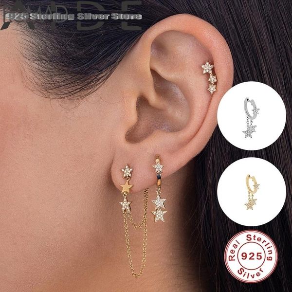 hoop & huggie 1pc 925 sterling silver earrings zircon luxury charm star earring for women girls engagement gifts pendientes 2021 w4, Golden;silver
hoop & huggie 1pc 925 sterling silver earrings zircon luxury charm star earring for women girls engagement gifts pendientes 2021 w4, Golden;silver