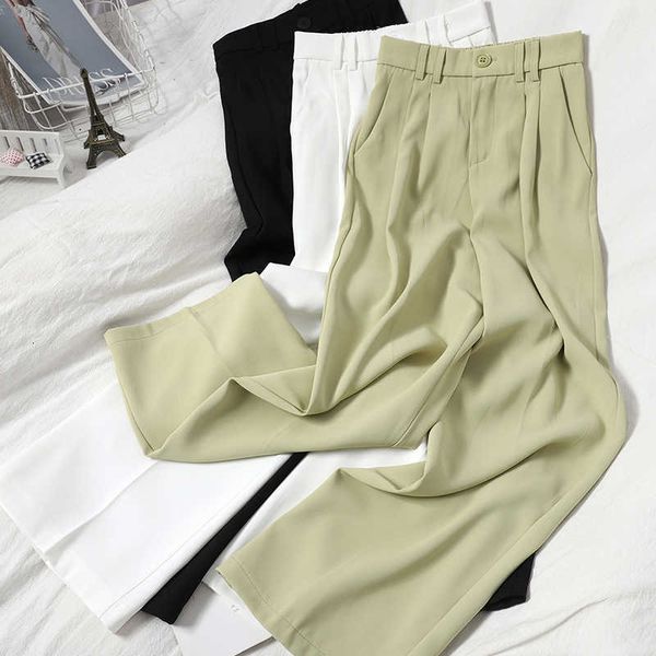 women's pants & capris draping high-waist straight-leg pants wild loose slim spring korean solid color trousers gentle elegant sui, Black;white
women's pants & capris draping high-waist straight-leg pants wild loose slim spring korean solid color trousers gentle elegant sui, Black;white