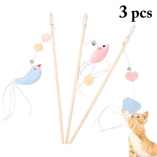 cat toys 3pcs pet teaser toyswood rod bell plush wand catcher stick interactive wood mouse toy
cat toys 3pcs pet teaser toyswood rod bell plush wand catcher stick interactive wood mouse toy