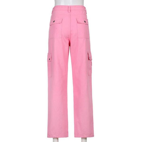 women's jeans 2021 fashion pocket pink streetwear high waist vintage straight harajuku ladies denim pants cargo, Blue
women's jeans 2021 fashion pocket pink streetwear high waist vintage straight harajuku ladies denim pants cargo, Blue