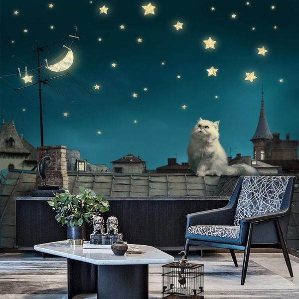 wallpapers custom cat at night stars animal for living room kids background removable murals 3d wall panel pvc papers home decor
wallpapers custom cat at night stars animal for living room kids background removable murals 3d wall panel pvc papers home decor