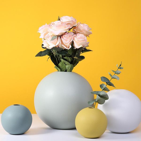 nordic round ceramic pot bright color flower vase home office entrance shelf decoration ball shape vivid color suitable for all
nordic round ceramic pot bright color flower vase home office entrance shelf decoration ball shape vivid color suitable for all