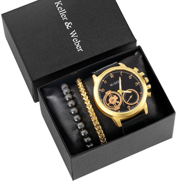 wristwatches men watches gift set luxury golden quartz watch 21cm retro bracelets fashionable wrist clock with box for husband boyfriend, Slivery;brown
wristwatches men watches gift set luxury golden quartz watch 21cm retro bracelets fashionable wrist clock with box for husband boyfriend, Slivery;brown