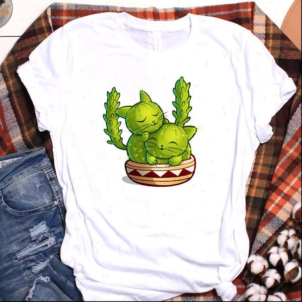 women lady t shirt cute cactus cat printed tshirt ladies short sleeve loose tee shirt women female clothes graphic t shirt, White
women lady t shirt cute cactus cat printed tshirt ladies short sleeve loose tee shirt women female clothes graphic t shirt, White