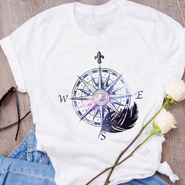 graphic feather compass vintage women t shirt style 90s short sleeve print clothes lady tees female womens, White
graphic feather compass vintage women t shirt style 90s short sleeve print clothes lady tees female womens, White