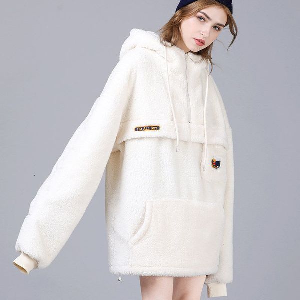 2021 new autumn winter women sweatshirt artificial wool hoodies with pullover ladies casual thick outerwear lamb cashmere coat z7ly, Black
2021 new autumn winter women sweatshirt artificial wool hoodies with pullover ladies casual thick outerwear lamb cashmere coat z7ly, Black