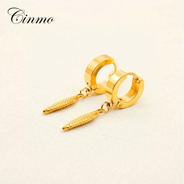 cinmo stainless steel piercing drop earrings trendy korean feather leaves dangle earrings for men women wholesale ear jewelry, Silver
cinmo stainless steel piercing drop earrings trendy korean feather leaves dangle earrings for men women wholesale ear jewelry, Silver