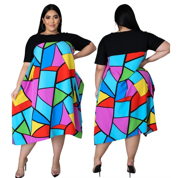 dress for women plus size xl-5xl plaid knee length dress o neck short sleeve casual home wear fashion outdoor dresses, White
dress for women plus size xl-5xl plaid knee length dress o neck short sleeve casual home wear fashion outdoor dresses, White