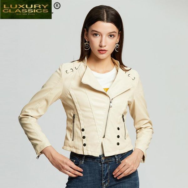 women's leather & faux moto 2021 fashion biker autumn winter women coat female rivet jacket outerwear 6603, Black
women's leather & faux moto 2021 fashion biker autumn winter women coat female rivet jacket outerwear 6603, Black