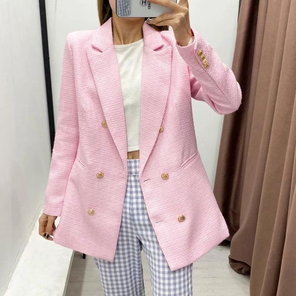 women's suits & blazers women spring autumn pink vintage casual office lady blazer jacket female fashion loose notched collar double br, White;black
women's suits & blazers women spring autumn pink vintage casual office lady blazer jacket female fashion loose notched collar double br, White;black