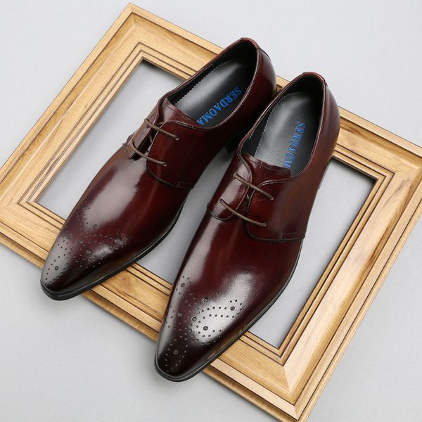 Mens Formal Shoes Genuine Leather Oxford Shoes for Men Dressing Wedding Shoes Lace Up Mens Brogues Office G59, Black
Mens Formal Shoes Genuine Leather Oxford Shoes for Men Dressing Wedding Shoes Lace Up Mens Brogues Office G59, Black
