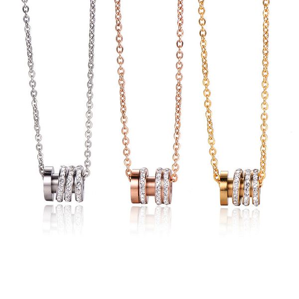 design jewelry new tiktok rotary full drill rose gold three ring small waist lady necklace trembling japanese korean chain, Silver
design jewelry new tiktok rotary full drill rose gold three ring small waist lady necklace trembling japanese korean chain, Silver
