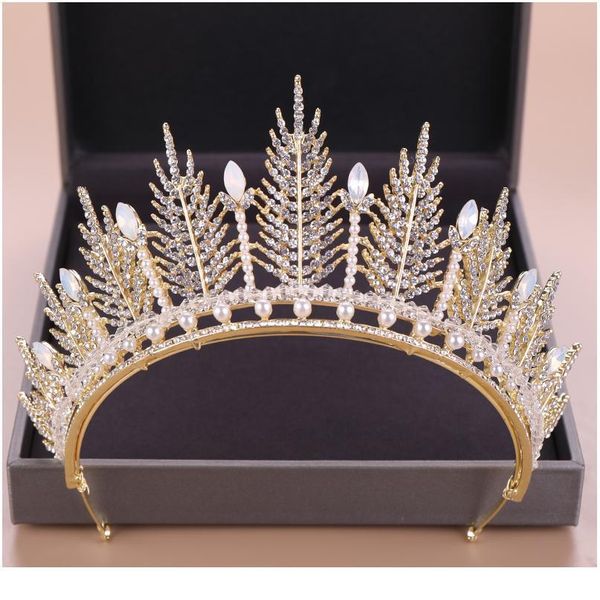 luxury bride crown leaf rhinestone pearl gold tiara bridal hair accessories prom queen crown jewelry wedding hair acc qylztm
luxury bride crown leaf rhinestone pearl gold tiara bridal hair accessories prom queen crown jewelry wedding hair acc qylztm