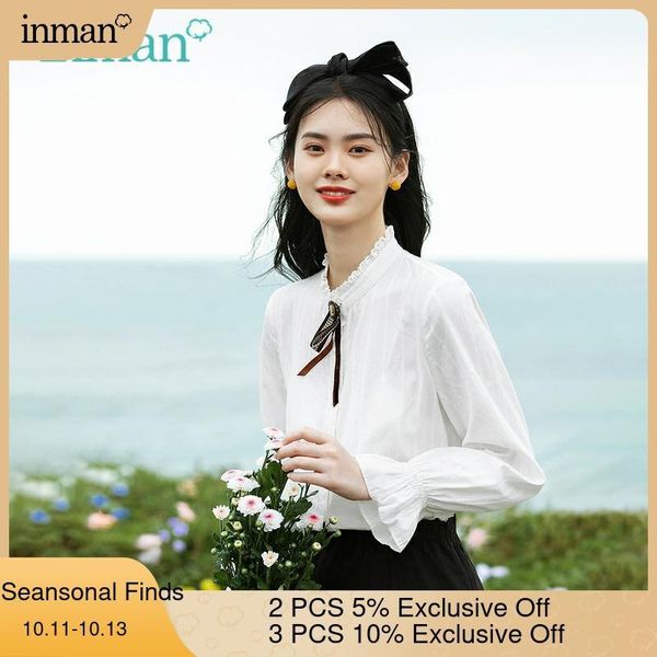 women's blouses & shirts inman autumn winter blouse women clothing elegant cotton lady style hollow collar bow tie long sleeve b, White
women's blouses & shirts inman autumn winter blouse women clothing elegant cotton lady style hollow collar bow tie long sleeve b, White
