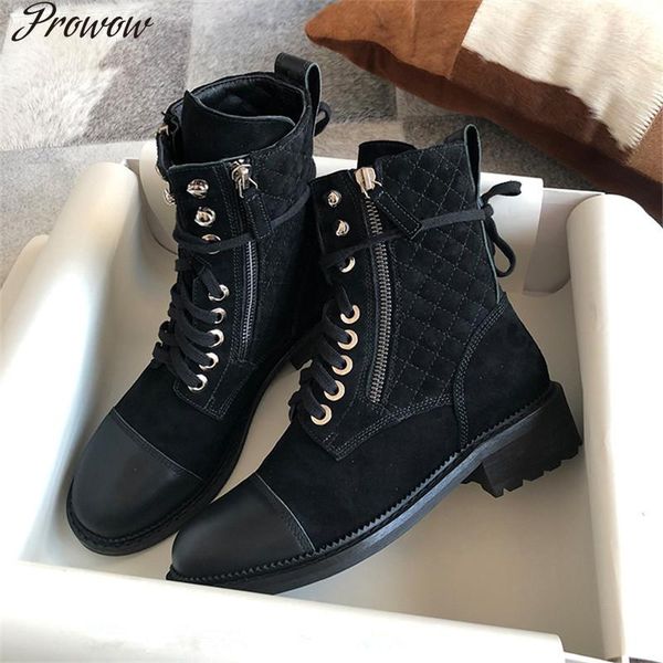 boots prowow suede women ankle lace up combat shoes block heels ladies autumn winter snow military, Black
boots prowow suede women ankle lace up combat shoes block heels ladies autumn winter snow military, Black