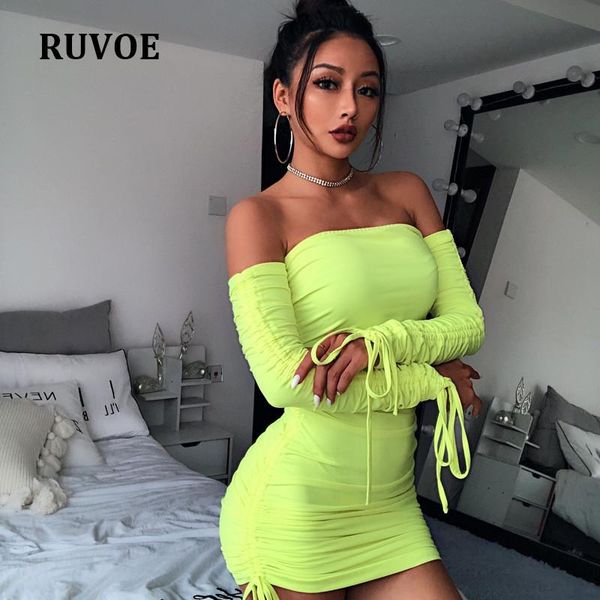 casual dresses neon green dress women slash neck party long sleeve clubwear ruched backless mini wholesale yfl-231, Black;gray
casual dresses neon green dress women slash neck party long sleeve clubwear ruched backless mini wholesale yfl-231, Black;gray