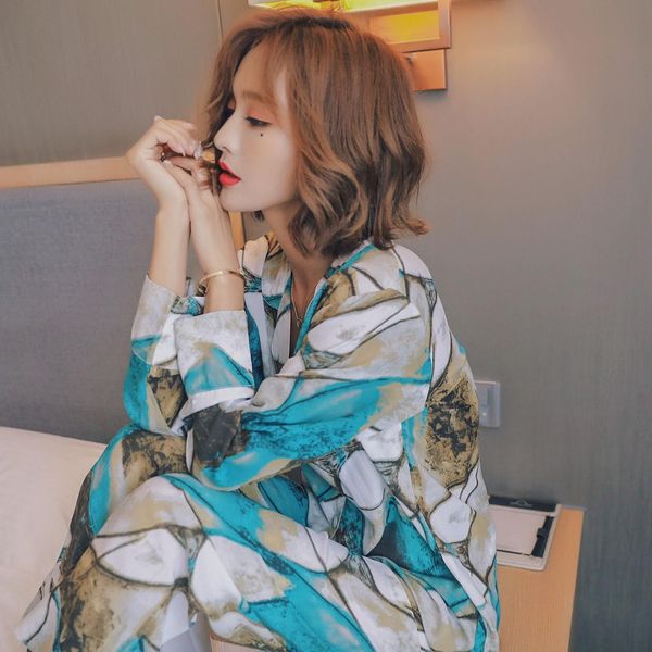 autumn new women long-sleeved pajama set comfortable plus size pajamas viscose printing v-neck sleepwear plus size home clothes, Black;red
autumn new women long-sleeved pajama set comfortable plus size pajamas viscose printing v-neck sleepwear plus size home clothes, Black;red