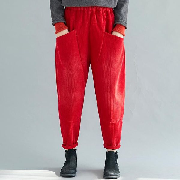 women's pants & capris corduroy thicken fleece warm winter solid fashion casual harem pant ankle length lady quality, Black;white
women's pants & capris corduroy thicken fleece warm winter solid fashion casual harem pant ankle length lady quality, Black;white