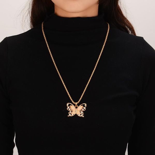 pendant necklaces fashion cute butterfly necklace for women golden color statement jewelry gifts, Silver
pendant necklaces fashion cute butterfly necklace for women golden color statement jewelry gifts, Silver