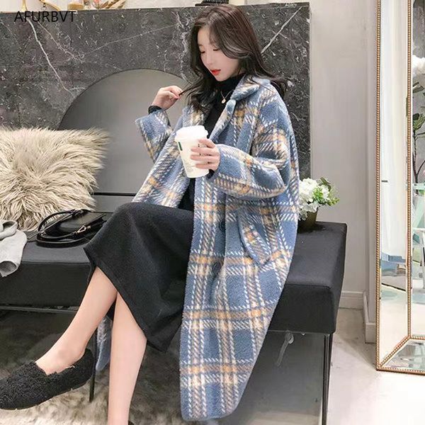 women's wool & blends 2021 fashion faux coats autumn and winter jacket loose large size long knit cardigan coat female thickening, Black
women's wool & blends 2021 fashion faux coats autumn and winter jacket loose large size long knit cardigan coat female thickening, Black