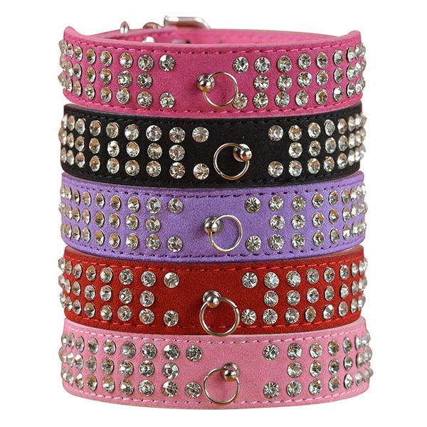 dog collars & leashes fashion 7 colors 4 sizes suede soft 3 rows rhinestone collar puppy pet supplier products necklace
dog collars & leashes fashion 7 colors 4 sizes suede soft 3 rows rhinestone collar puppy pet supplier products necklace