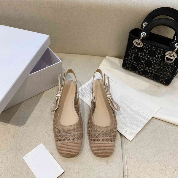 sandals 21ss spring and summer slingback sandals hollow mesh rattan plaid three-dimensional embroidery pattern slingbacks flat women's, Black
sandals 21ss spring and summer slingback sandals hollow mesh rattan plaid three-dimensional embroidery pattern slingbacks flat women's, Black