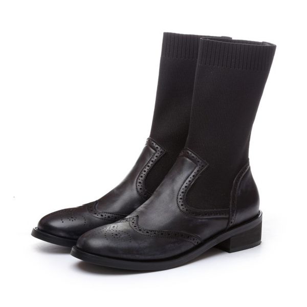 2021 new round head retro short bottom heel rubbing personality fashion brock set foot socks boots k4rg, Black
2021 new round head retro short bottom heel rubbing personality fashion brock set foot socks boots k4rg, Black