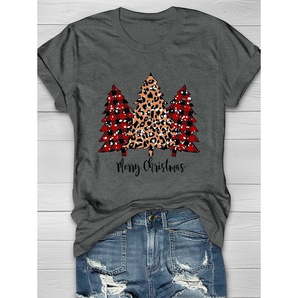 summer women's t-shirt christmas quirky tree print round neck street casual home short-sleeved loose and comfortable, White
summer women's t-shirt christmas quirky tree print round neck street casual home short-sleeved loose and comfortable, White