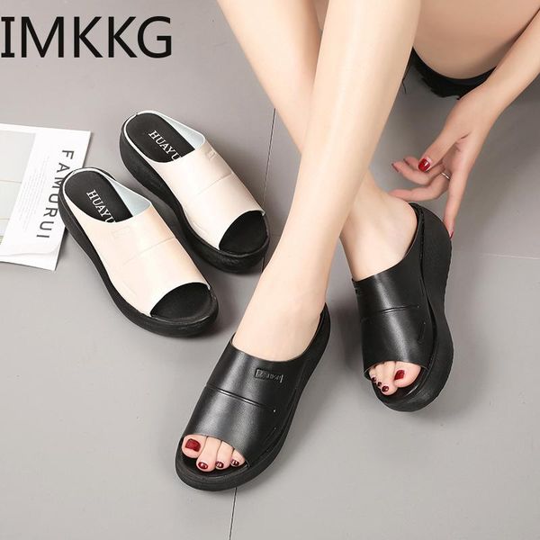 slippers summer casual women's platform fashion wedge simple solid color women slip-on shoes anti-skid sandals, Black
slippers summer casual women's platform fashion wedge simple solid color women slip-on shoes anti-skid sandals, Black