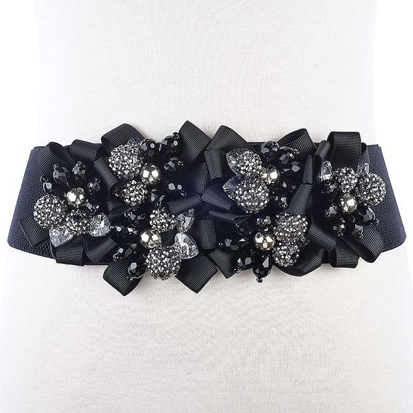 2021 new beads design woven elastic artificial crystal wide belt lady fashion cummerbunds female belts girdle for women cxem, Black;brown
2021 new beads design woven elastic artificial crystal wide belt lady fashion cummerbunds female belts girdle for women cxem, Black;brown