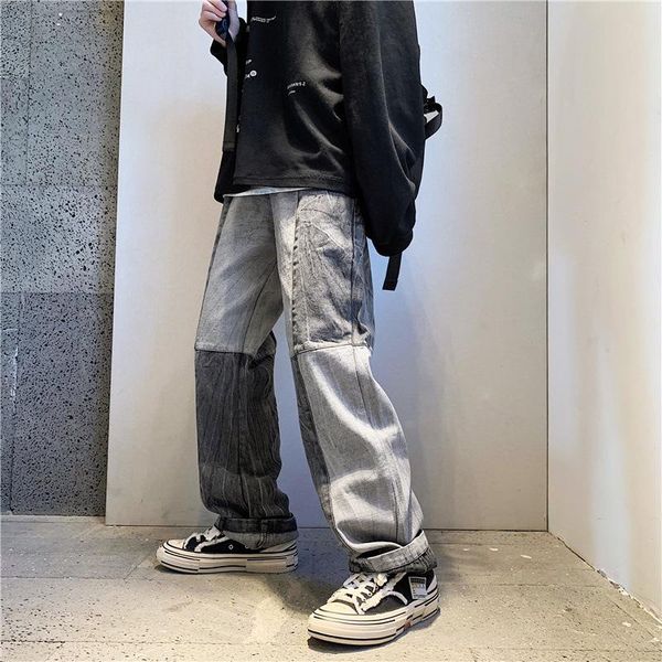 men's jeans men patchwork straight wide leg loose plus size streetwear students hip hop vintage all-match fashion daily for, Blue
men's jeans men patchwork straight wide leg loose plus size streetwear students hip hop vintage all-match fashion daily for, Blue