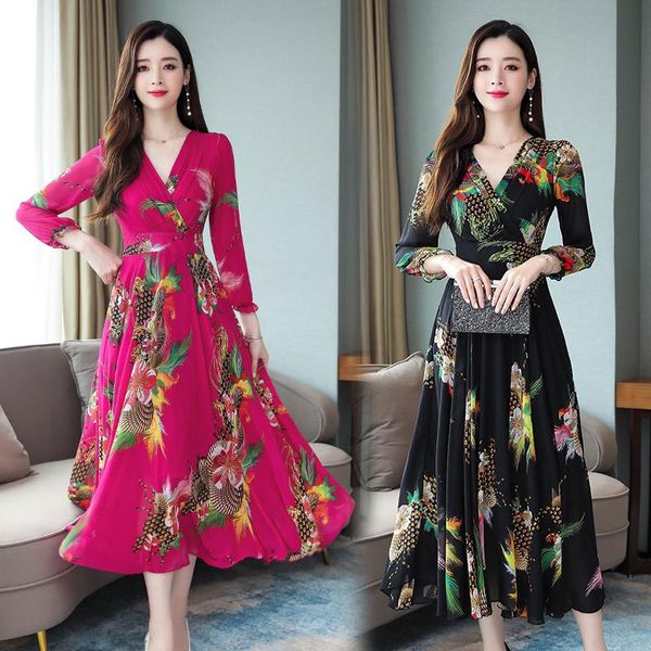 casual dresses boho long sleeve chiffon beach party dress women summer retro slim rose red floral printed pleated female vestido, Black;gray
casual dresses boho long sleeve chiffon beach party dress women summer retro slim rose red floral printed pleated female vestido, Black;gray