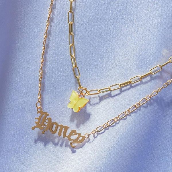 pendant necklaces fashion layered necklace girls acrylic butterfly double layer letter alphabet angel jewelry for women, Silver
pendant necklaces fashion layered necklace girls acrylic butterfly double layer letter alphabet angel jewelry for women, Silver