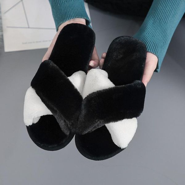 slippers multi-color women fluffy slipper winter cross-tie plush flat shoes warm faux fur home ladies, Black
slippers multi-color women fluffy slipper winter cross-tie plush flat shoes warm faux fur home ladies, Black