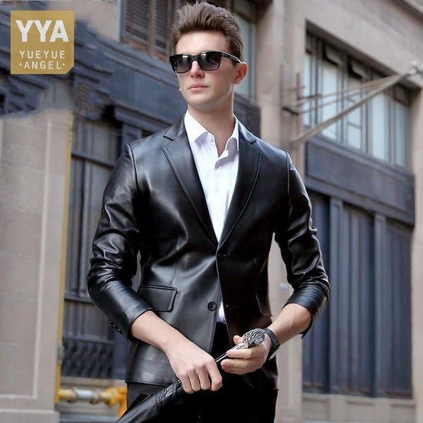 men's leather & faux mens business casual genuine suit jacket 2021 spring autumn slim fit classic black sheepskin short blazer
men's leather & faux mens business casual genuine suit jacket 2021 spring autumn slim fit classic black sheepskin short blazer