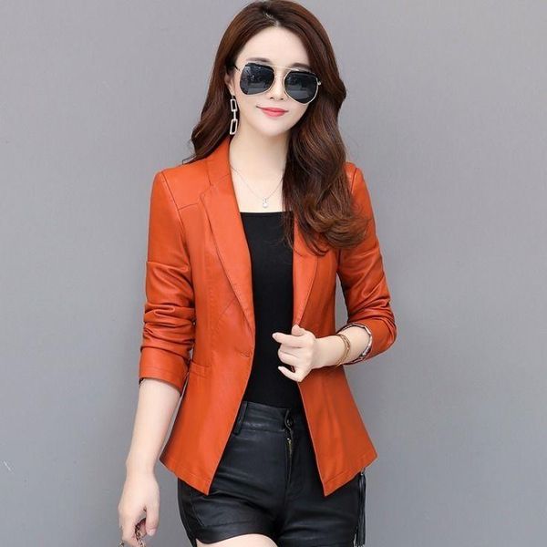 women's leather & faux women autumn fashion pu jacket long sleeve slim coat female turn-down collar moto biker outerwear x591, Black
women's leather & faux women autumn fashion pu jacket long sleeve slim coat female turn-down collar moto biker outerwear x591, Black