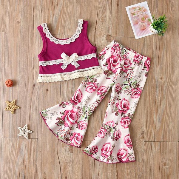 clothing sets baby girls clothes set lace-joint sleeveless o-neck cropped + floral/leopard print flared trousers, White
clothing sets baby girls clothes set lace-joint sleeveless o-neck cropped + floral/leopard print flared trousers, White