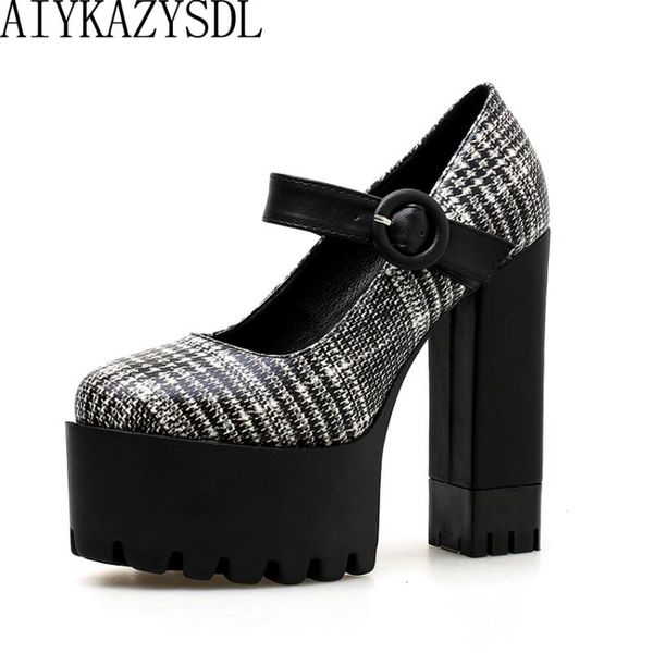aiykazysdl women round toe pumps checked mary jane ultra very high heels thick block chunky heel vintage shoes england style, Black
aiykazysdl women round toe pumps checked mary jane ultra very high heels thick block chunky heel vintage shoes england style, Black