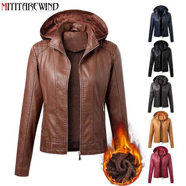 winter pu leather jacket women velvet keep warm leather coat women fashion hooded collar windbreaker short female jacket 211011, Black
winter pu leather jacket women velvet keep warm leather coat women fashion hooded collar windbreaker short female jacket 211011, Black