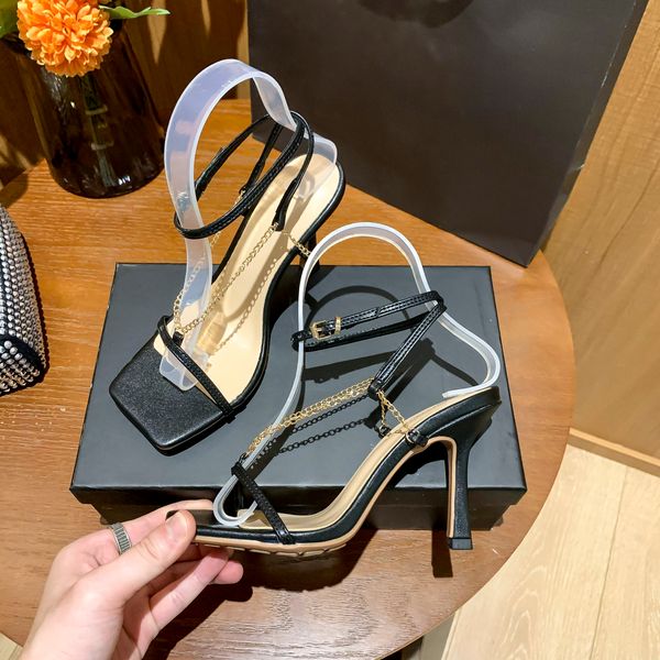 2022 women's sandals with high 7.5 luxury anti-slip fashion genuine leather for making comfortable size 34-40 with box, Black
2022 women's sandals with high 7.5 luxury anti-slip fashion genuine leather for making comfortable size 34-40 with box, Black