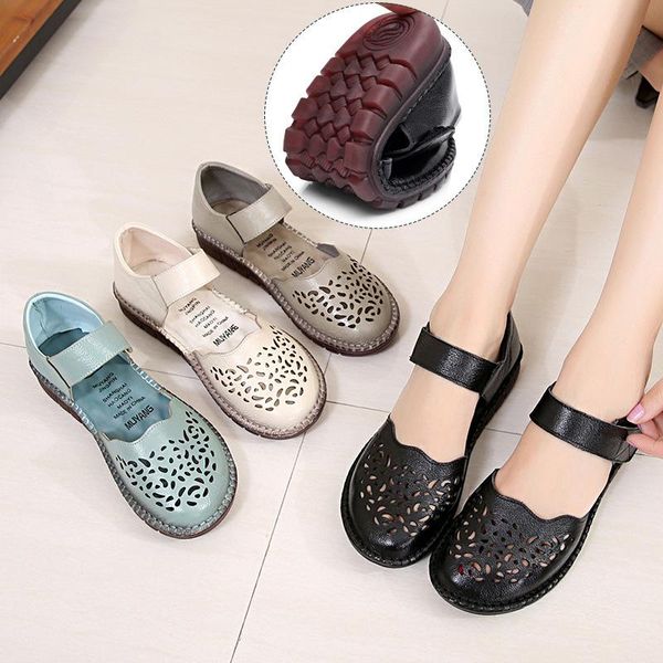 sandals leather pregnant women's shoes summer hole soft soled anti slip flat bottomed middle-aged and old baotou, Black
sandals leather pregnant women's shoes summer hole soft soled anti slip flat bottomed middle-aged and old baotou, Black