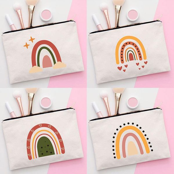 storage bags rainbow print makeup female cosmetic case travel toiletry organizer lady wash pouch eco reusable student pencil bag 
storage bags rainbow print makeup female cosmetic case travel toiletry organizer lady wash pouch eco reusable student pencil bag