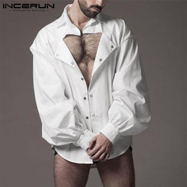 men's casual shirts incerun 2021 men's fashionable blouse handsome solid color comfortable long sleeve all-match simple camisa s-5, White;black
men's casual shirts incerun 2021 men's fashionable blouse handsome solid color comfortable long sleeve all-match simple camisa s-5, White;black
