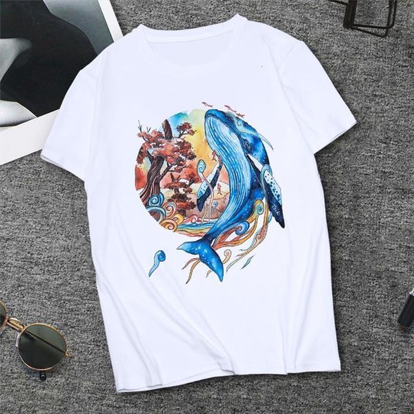 and womens marine life mens whale print summer fashion female casual short sleeved oversize streetwear, White;black
and womens marine life mens whale print summer fashion female casual short sleeved oversize streetwear, White;black
