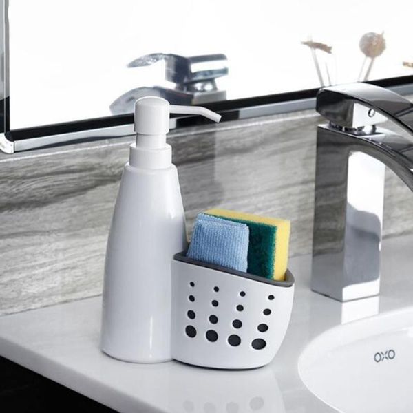 liquid soap dispenser 2 in 1 and storage box plastic detergent container sponge drainboard holder rack cleaning for bathroom
liquid soap dispenser 2 in 1 and storage box plastic detergent container sponge drainboard holder rack cleaning for bathroom