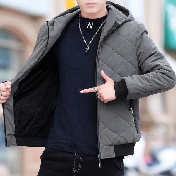 men's jackets korean fashion autumn spring hooded quilted coats fleece lined warm with hood men quilting casual jacket 2021 trends, Black;brown
men's jackets korean fashion autumn spring hooded quilted coats fleece lined warm with hood men quilting casual jacket 2021 trends, Black;brown
