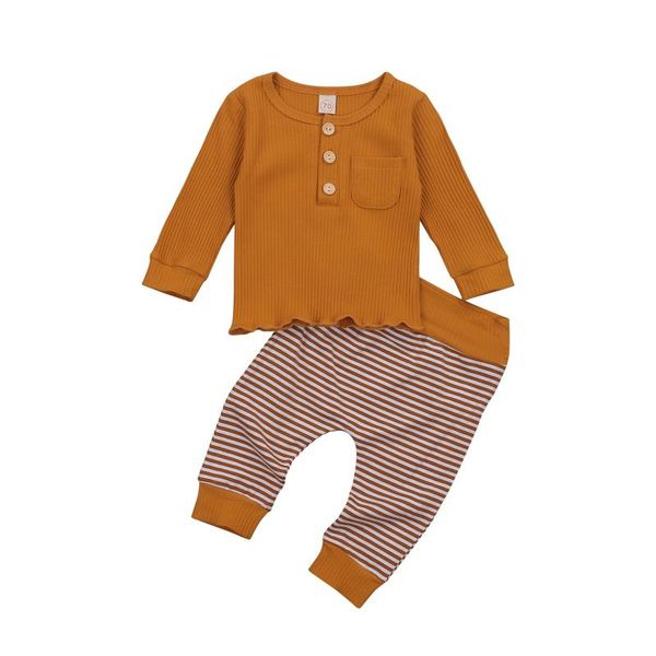 clothing sets born baby girls boys clothes cotton button decor long sleeve pullover striped pants 0-24m, White
clothing sets born baby girls boys clothes cotton button decor long sleeve pullover striped pants 0-24m, White