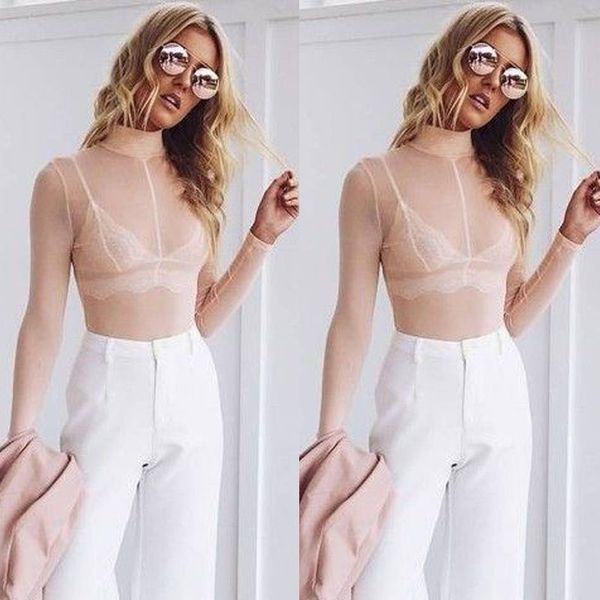 2018 summer fashion women blouse womens net long sleeve see through pure semi transparent blouse, White
2018 summer fashion women blouse womens net long sleeve see through pure semi transparent blouse, White