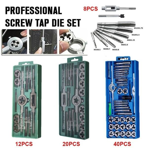 hand tools 8/12/20/40pcs m3-m12 tap wrench drill set metric thread screw die tapping tool metal hole
hand tools 8/12/20/40pcs m3-m12 tap wrench drill set metric thread screw die tapping tool metal hole