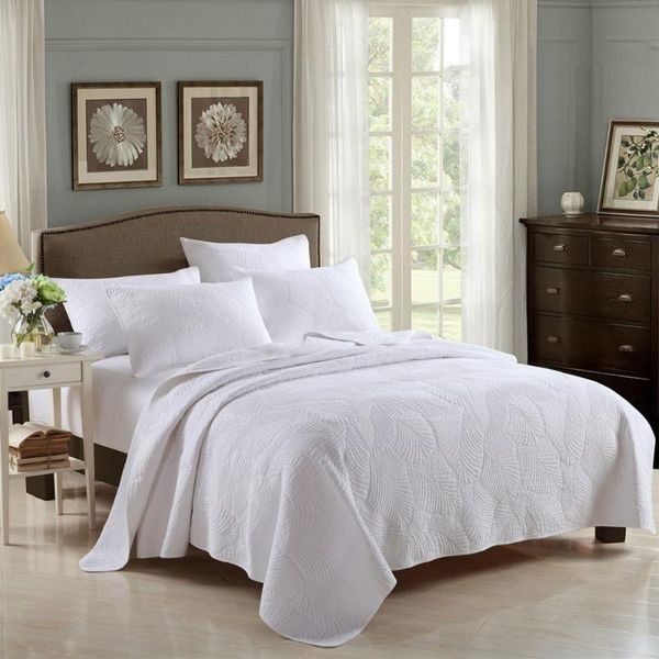 comforters & sets chausub white cotton quilt set 3pcs palm leaves embroidery quilted bedspread bed cover sheets pillowcase coverlet king siz
comforters & sets chausub white cotton quilt set 3pcs palm leaves embroidery quilted bedspread bed cover sheets pillowcase coverlet king siz